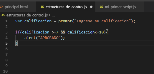 Estructura de control condicional simple