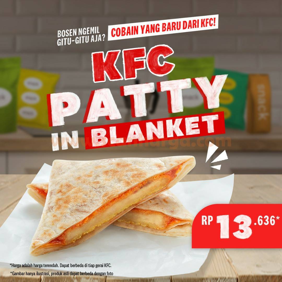 KFC PATTY IN BLANKET Menu Baru dari KFC – Harga mulai Rp. 13.636 aja