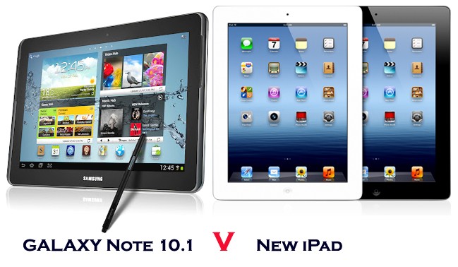 Galaxy Note 10.1 VS The New iPad