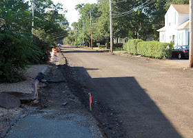 the work on Lewis St had gotten to strip the road completely