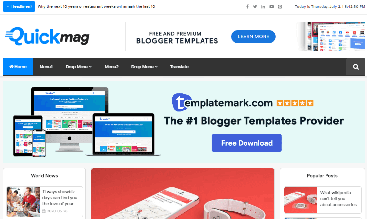 Best fast and responsive templates for blogger