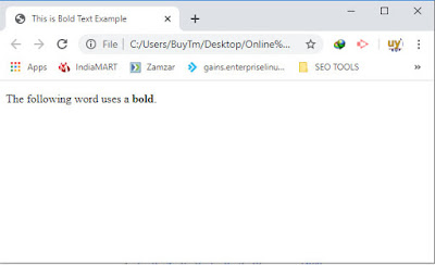 How to Bold in HTML