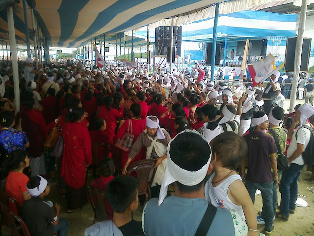 Mangar community celebrating in traditional attire in Kalimpong following the announcement of 'Mangar Development Board' by CM Mamata Banerjee in Kalimpong 