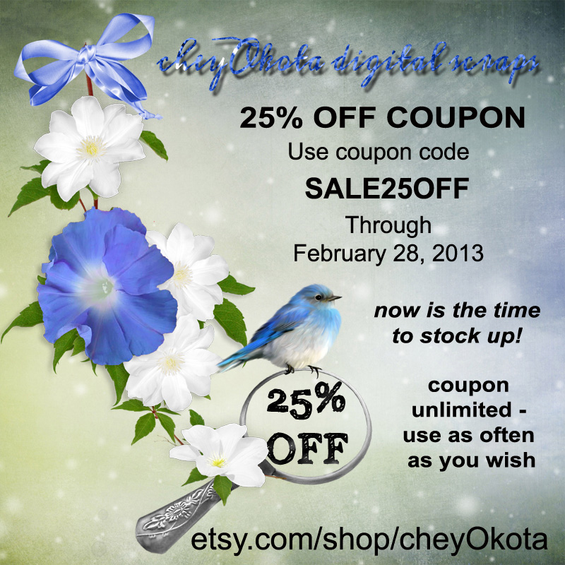 Cheyokota Digital Scraps Sale At Etsy 25 Off Freebie Glitter Sheet