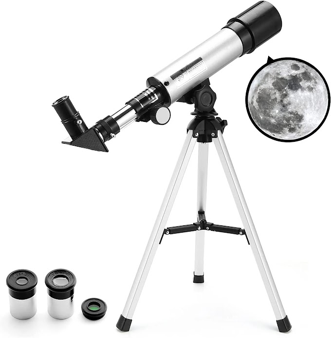 Telescope Zoom 90X HD Focus Astronomical Refractor with Portable Tripod Stand. F36050M High Power TeleScope Gift for Kids, Adults, Beginners to Explore Moon, Space, Planets, Stargazing, Wildlife Bird Watching Day-Night Sky, Hunting, Outdoor Travelling