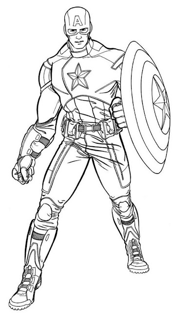 Best Free Printable Captain America Coloring Pages for Kids