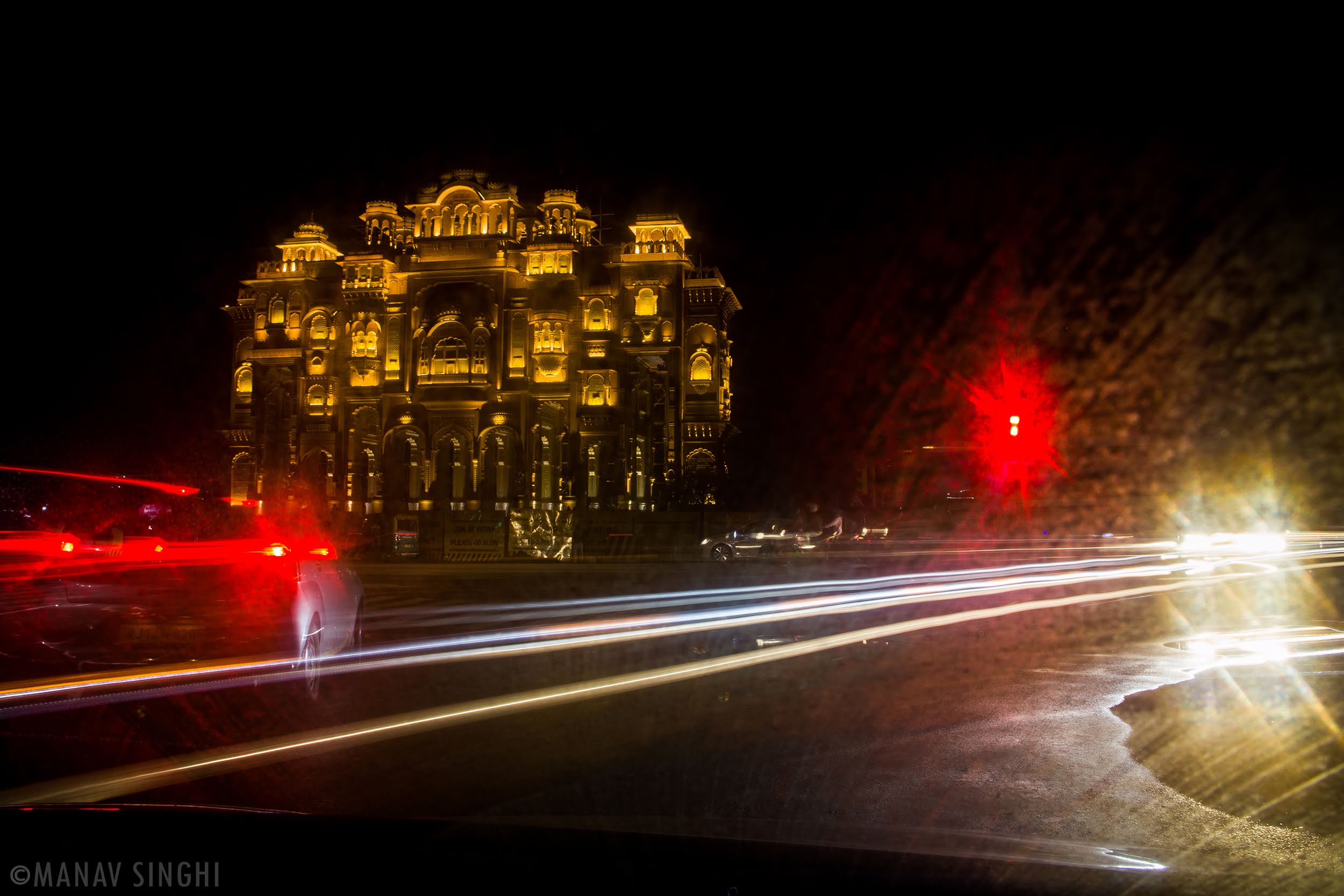 Patrika Gate A Beacon of Light in the Monsoon Night