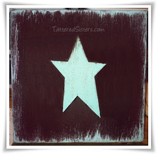 Primitive Tin Star Canvas