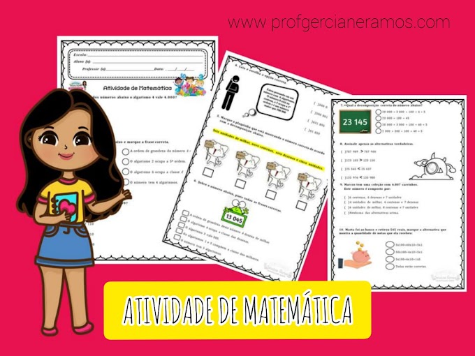 ATIVIDADE MATEMÁTICA - DIAGNÓSTICO OU REVISÃO