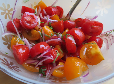 Tomato, Basil & Red Onion Salad