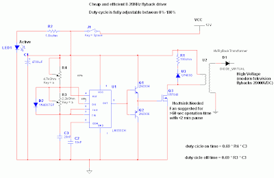 Flyback Transformer Driver Circuit Diagram