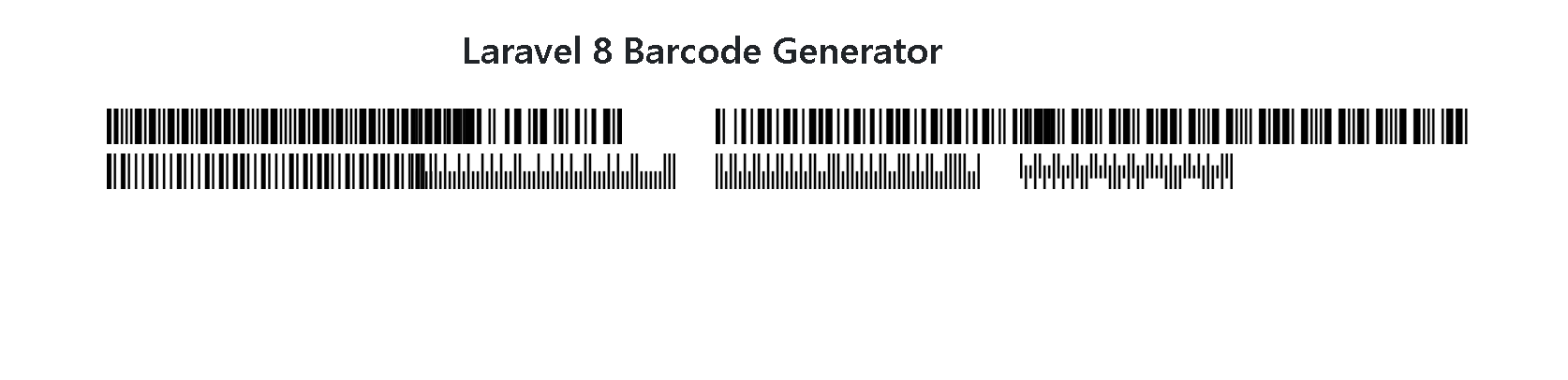 Dynamic Barcode Generator - Laravel 5/6/7/8 using milon / barcode