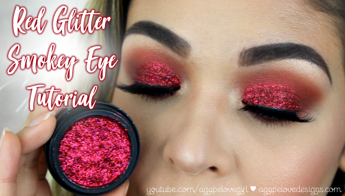 Agape Love Designs Red Glitter Smokey Eye Tutorial Valentines Day