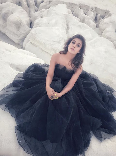 Nayanathara Hot Photo In Black Dress