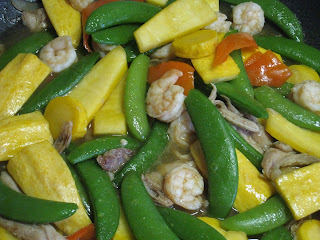 Snap Peas and Yellow Squash Stir Fry