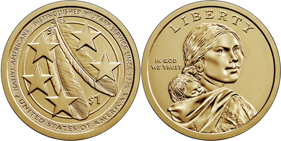 USA 1 dollar 2021 - Native Americans in the U.S. Military