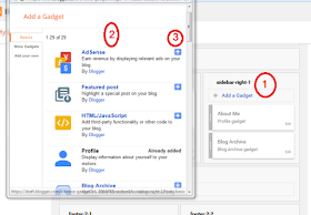 Basic Function of Blogger Blogspot Settings Layout Add Gadget