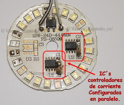 Circuito de lampara Led omiten muchos componentes para ahorrar costos.