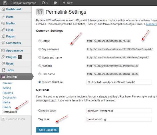 setting permalink