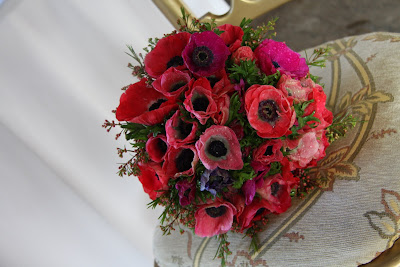 Anemone Wedding Bouquet on Flower Design Events  Anemone Bridal Bouquet In Hot Pink   Red