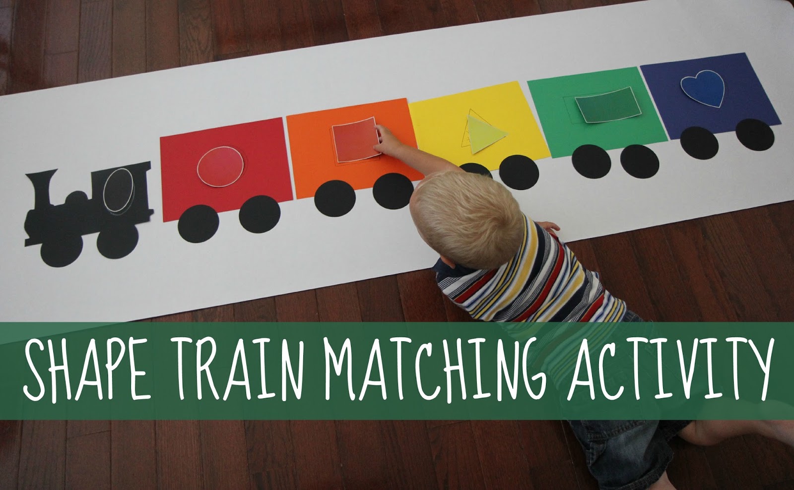 Toddler Approved Shape Train Matching Activity 