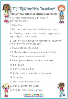 Image of Top Tips for New Teachers Free Printable file PDF