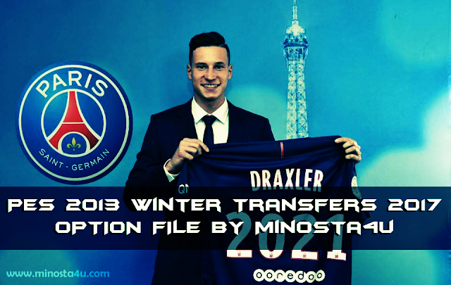 PES 2013 OPTION FILE 2017 WINTER TRANSFERS BY MINOSTA4U 