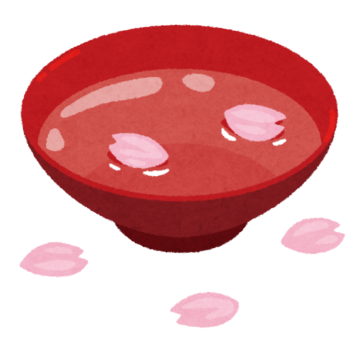 盃に入ったお酒と桜の花びらのイラスト お花見 かわいいフリー素材集 いらすとや