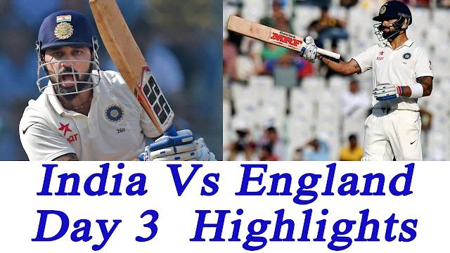 India vs England Highlights, 3rd Test Day 3
