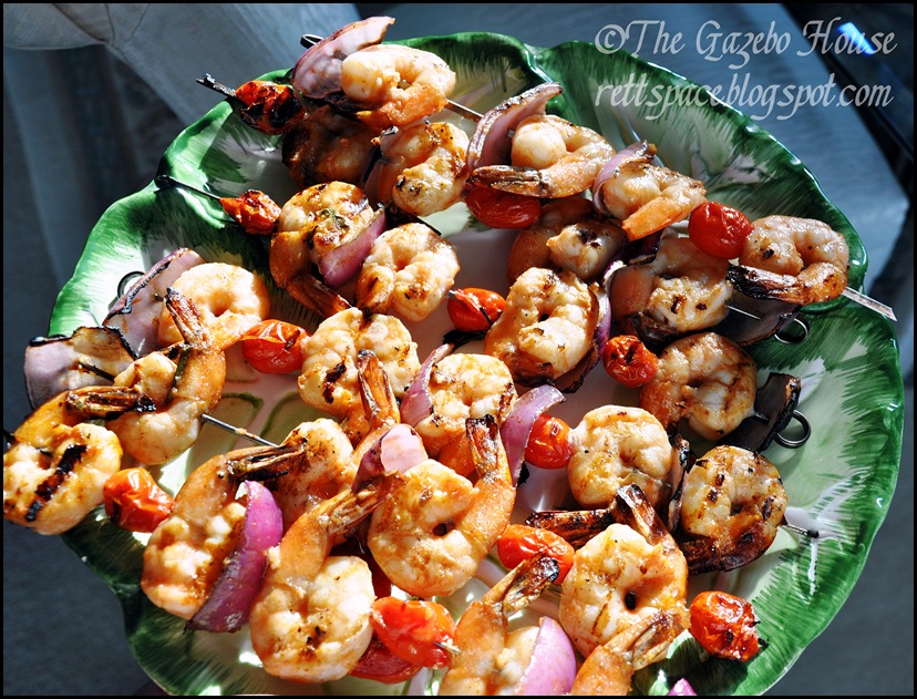 Grilled garlic shrimp & rice 007