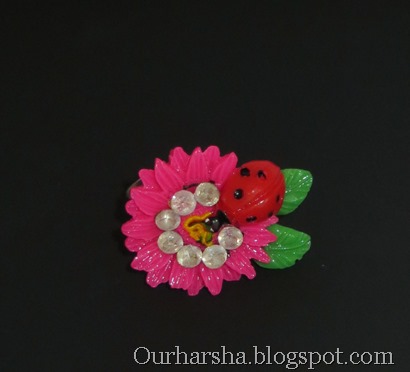 Resin Ladybird Flower Leaf Ring (4)