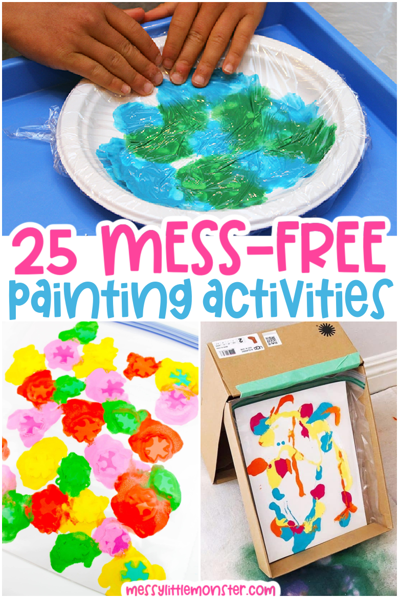 Easy mess free painting activities