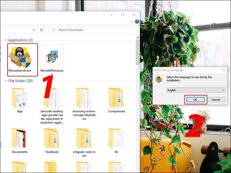 Nhấp vào tập tin vừa tải