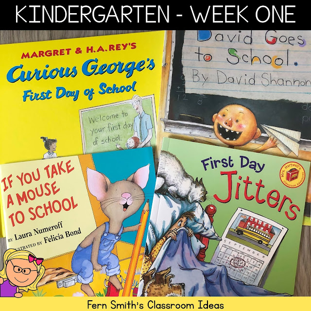 Kindergarten Week One Themes and Ideas to Help Beginning Teachers in Their New Classrooms. #FernSmithsClassroomIdeas