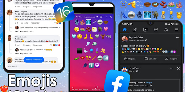 Facebook con Emojis iOS 16