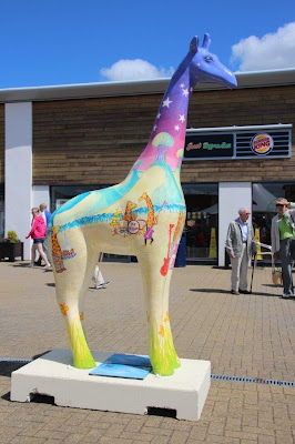 Nextra-terrestrial giraffe by Ingrid Sylvestre at Clacton Factory Outlet