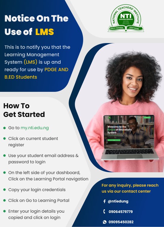 NTI Learning Management System (LMS) Portal Guidelines