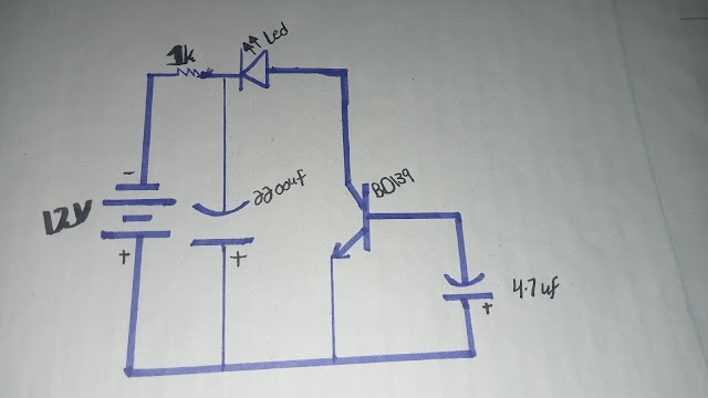 How to Make LED Flasher Circuit Using BD139 Transistor,How to make led flasher,  how