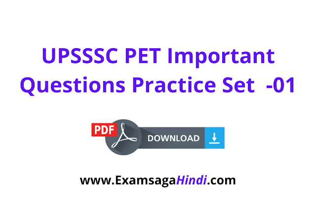 UPSSSC PET Important Questions