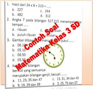 Soal Matematika Kelas 3 SD Semester 1 dan 2