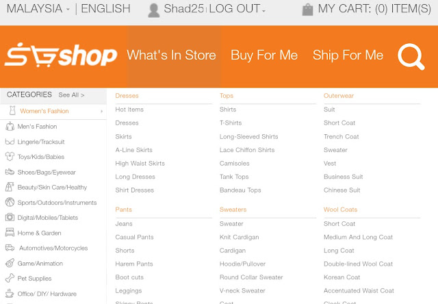 SGShop Goods Categories