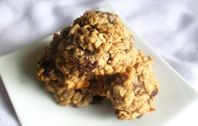 Tahini Oatmeal Chocolate Chunk Cookies