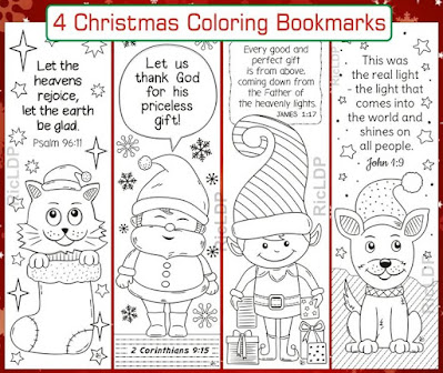 4 cute Christmas coloring markers