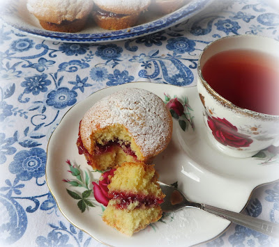 Lemon Cupcakes with Raspberry Jam