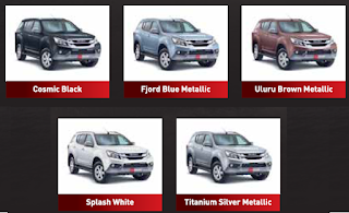 pilihan warna Isuzu MU-X