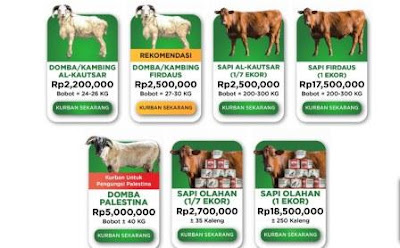 harga hewan qurban online baznas