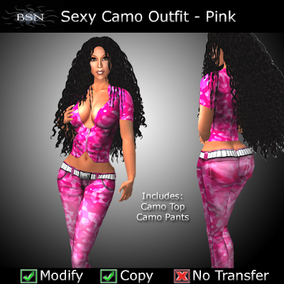 BSN Sexy Camo Outfit - Pink