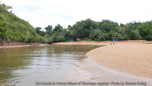 hot stream in Roswar island of Wondama regency