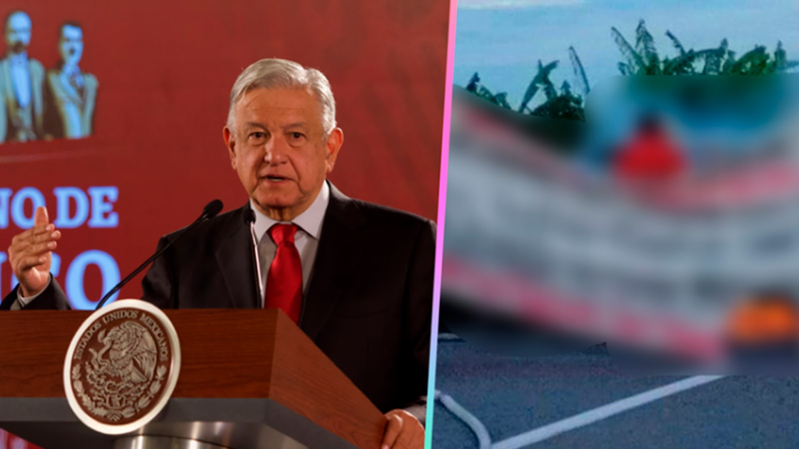 Revela AMLO que le dejaron "manta" afuera de su casa; esto es lo que decía: