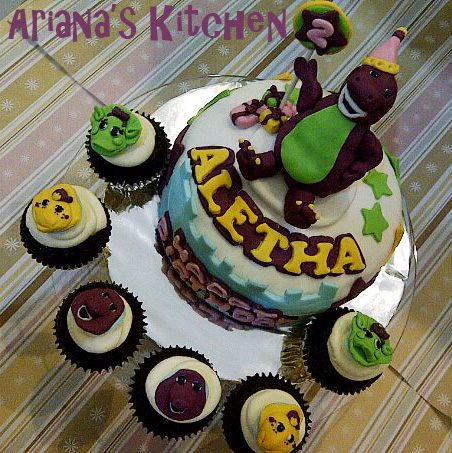 Barney Birthday Cake on Ariana S Kitchen  Barney And Friends Cake And Cupcakes   For Aletha